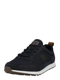 Sneaker 'Ross' dunkelblau / cognac / rot