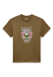 Tričko 'YESTERDAYS BFF' hnědá / mix barev