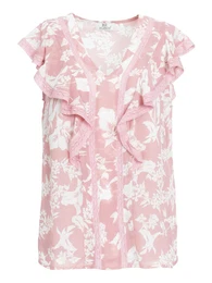 Halenka starorůžová / bílá