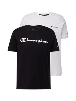 Champion T-Shirt Basic Rundhals schwarz/wei