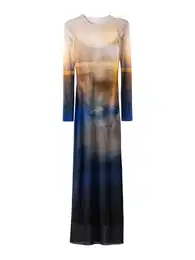 Šaty modrá / oranžová / růžová / černá