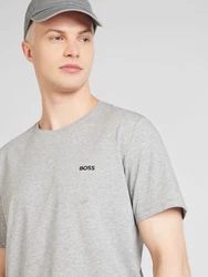 BOSS T-Shirt Mix&Match T-Shirt R mit BOSS Stickerei grau/schwarz