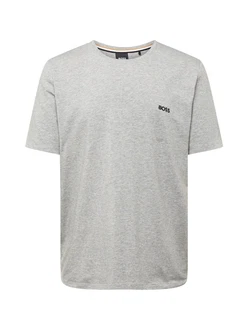 BOSS T-Shirt Mix&Match T-Shirt R mit BOSS Stickerei grau/schwarz