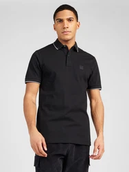 BOSS Poloshirt Passertip hellgrau/schwarz