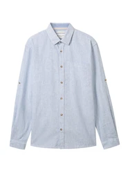 TOM TAILOR Hemd Hellblau/Grau