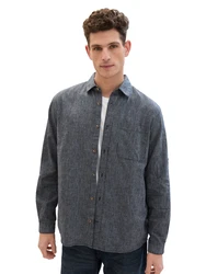 TOM TAILOR Hemd navy / hellgrau