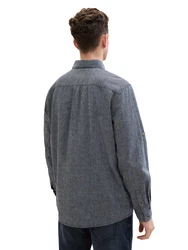 TOM TAILOR Hemd navy / hellgrau
