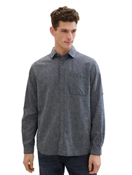 TOM TAILOR Hemd navy / hellgrau