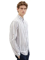 TOM TAILOR Hemd hellblau/grau/pflaume/weiß