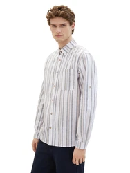TOM TAILOR Hemd hellblau/grau/pflaume/weiß