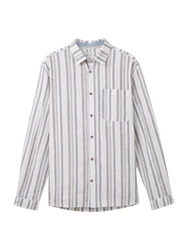 TOM TAILOR Hemd hellblau/grau/pflaume/weiß