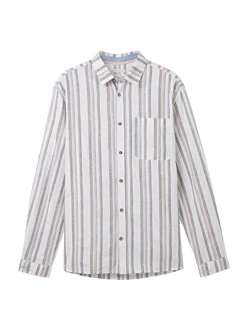 TOM TAILOR Hemd hellblau/grau/pflaume/weiß