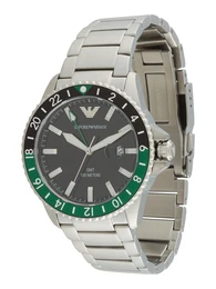 Uhr grn / schwarz / silber