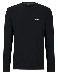 BOSS Langarmshirt Tee Long mit Rundhalsausschnitt marine