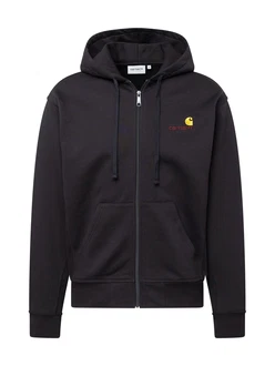 Carhartt WIP Sweatjacke American Script gelb/rot/schwarz