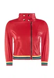 Červené kožené bomber bundy image