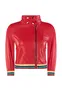 Červené kožené bomber bundy image