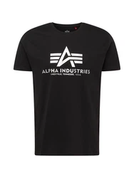 ALPHA INDUSTRIES T-Shirt 'Carbon' schwarz/weiß