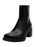 Schwarze Gummistiefeletten mit Reißverschluss image