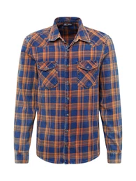 Hemd 'Rohan' blue denim / orange