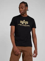 ALPHA INDUSTRIES T-Shirt 'Carbon' gold/schwarz