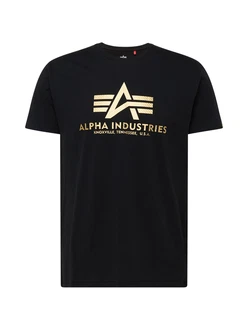 ALPHA INDUSTRIES T-Shirt 'Carbon' gold/schwarz