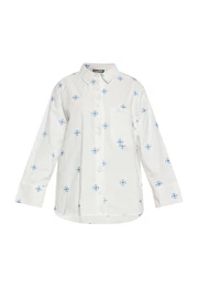 Bluza azur / vuneno bijela