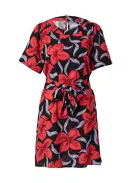 Šaty 'Mila' červená / černá