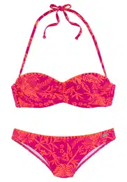 Bikiny oranžová / tmavě růžová