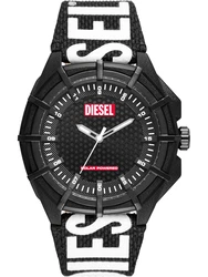 DIESEL Analoguhr FRAMED rot/schwarz/wei