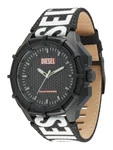 DIESEL Analoguhr FRAMED rot/schwarz/wei