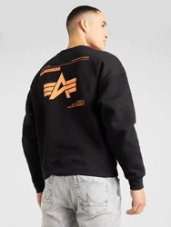 ALPHA INDUSTRIES Sweatshirt orange/schwarz
