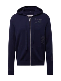 Strickjacke 'CLASH' dunkelblau / grau