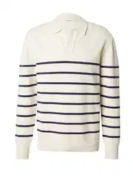 Pullover 'Eduard' navy / offwhite