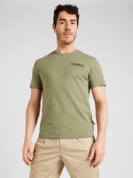 Napapijri T-Shirt S-KASBA oliv/rot/schwarz