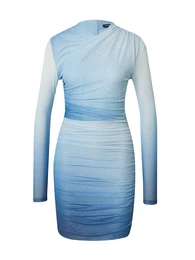 Šaty modrá / světlemodrá / bílá