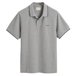 GANT Poloshirt TIPPING PIQUE RUGGER grau/graumeliert/schwarz