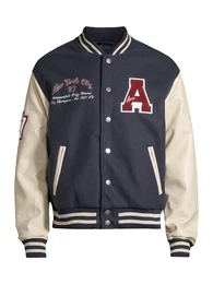 AROPOSTALE Jacke 'VARSITY' beige / navy / rot / wei