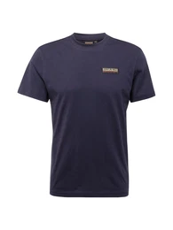 T-Shirt 'S-IAATO' beige / marine / orange / schwarz