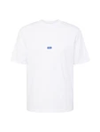 HUGO T-Shirt Nieros mit Logo-Patch blau/weiß