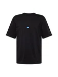 HUGO T-Shirt Nieros mit Logo-Patch hellblau/schwarz/weiß