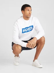 HUGO Sweatshirt 'Niero' royalblau/weiß