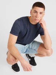 naketano T-Shirt Adonis Fischer blaumeliert