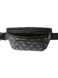 GUESS Gürteltasche 'Vezzola' hellgrau/schwarz