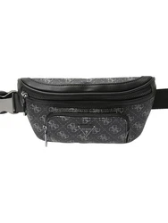 GUESS Gürteltasche 'Vezzola' hellgrau/schwarz