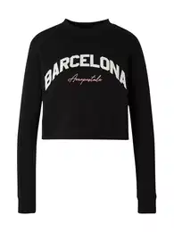 Sweater majica pastelno roza / crna / bijela