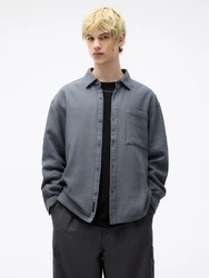 Pull&Bear Hemd taubenblau