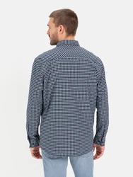 camel active Hemd Vichy blau/dunkelblau