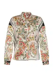 Bluza svijetlobež / zelena / marelica / hrđavo crvena