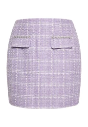 Suknja lavanda / vuneno bijela